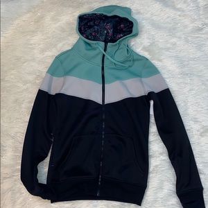 zig zag colorblock jacket